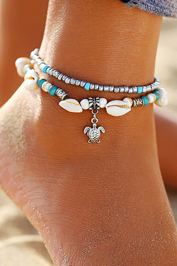 Shell Woven Cute Turtle Anklet