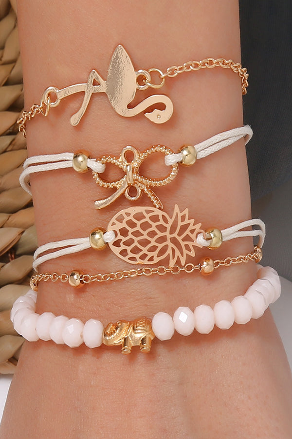 5PCS Fashion Pineapple Charm Bracelet