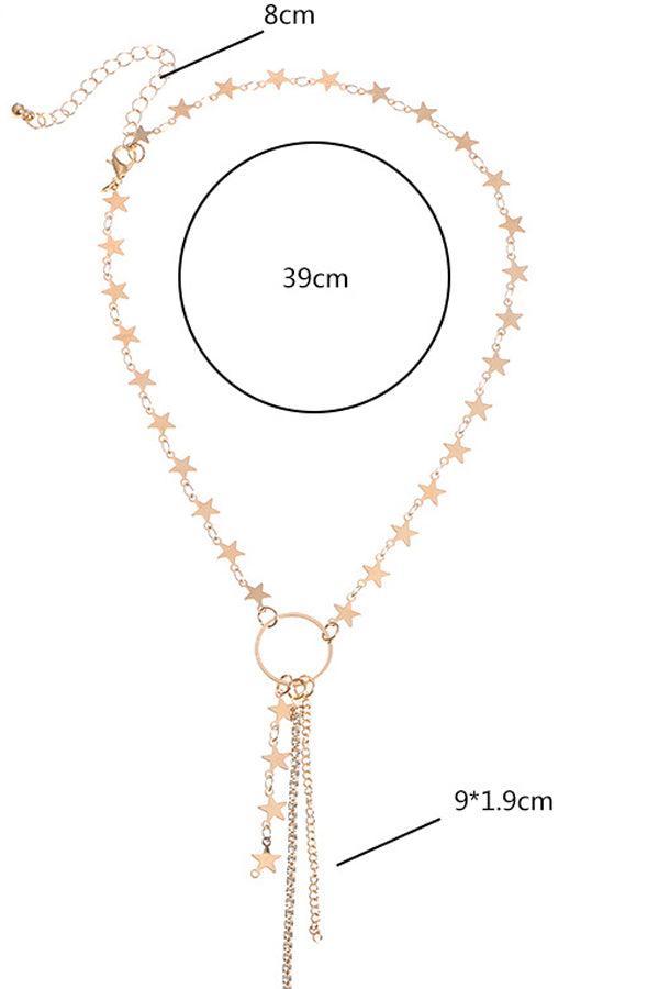 Star Tassel Decor Charm Necklace