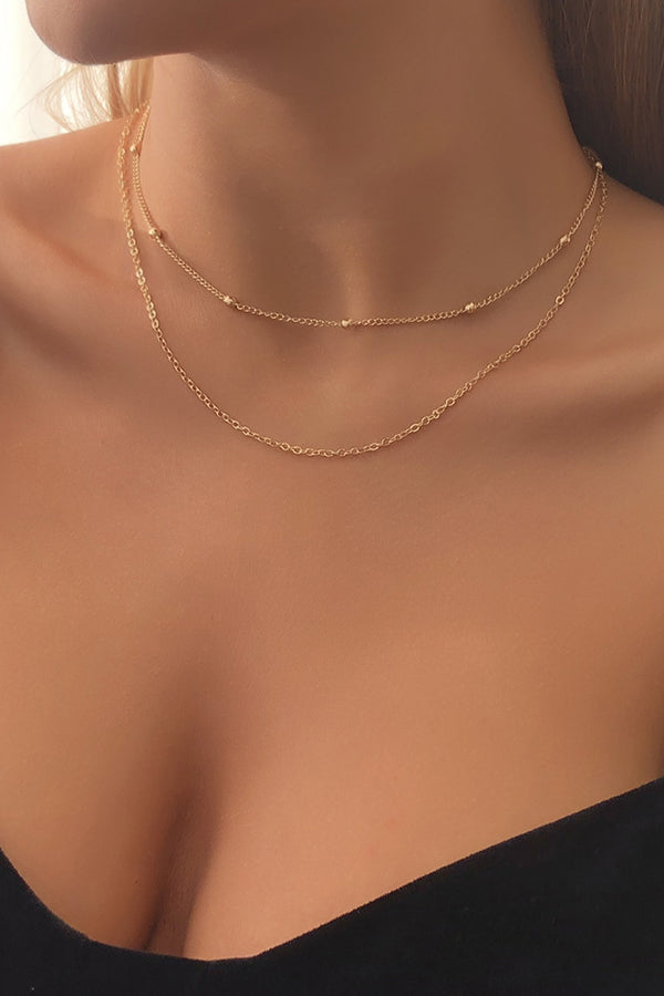 Minimalist Round Beads Layered Necklace